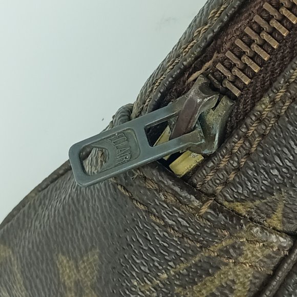 LOUIS VUITTON Monogram Truss Toilette 23 Second Bag M47524 Brown Leather Men'...